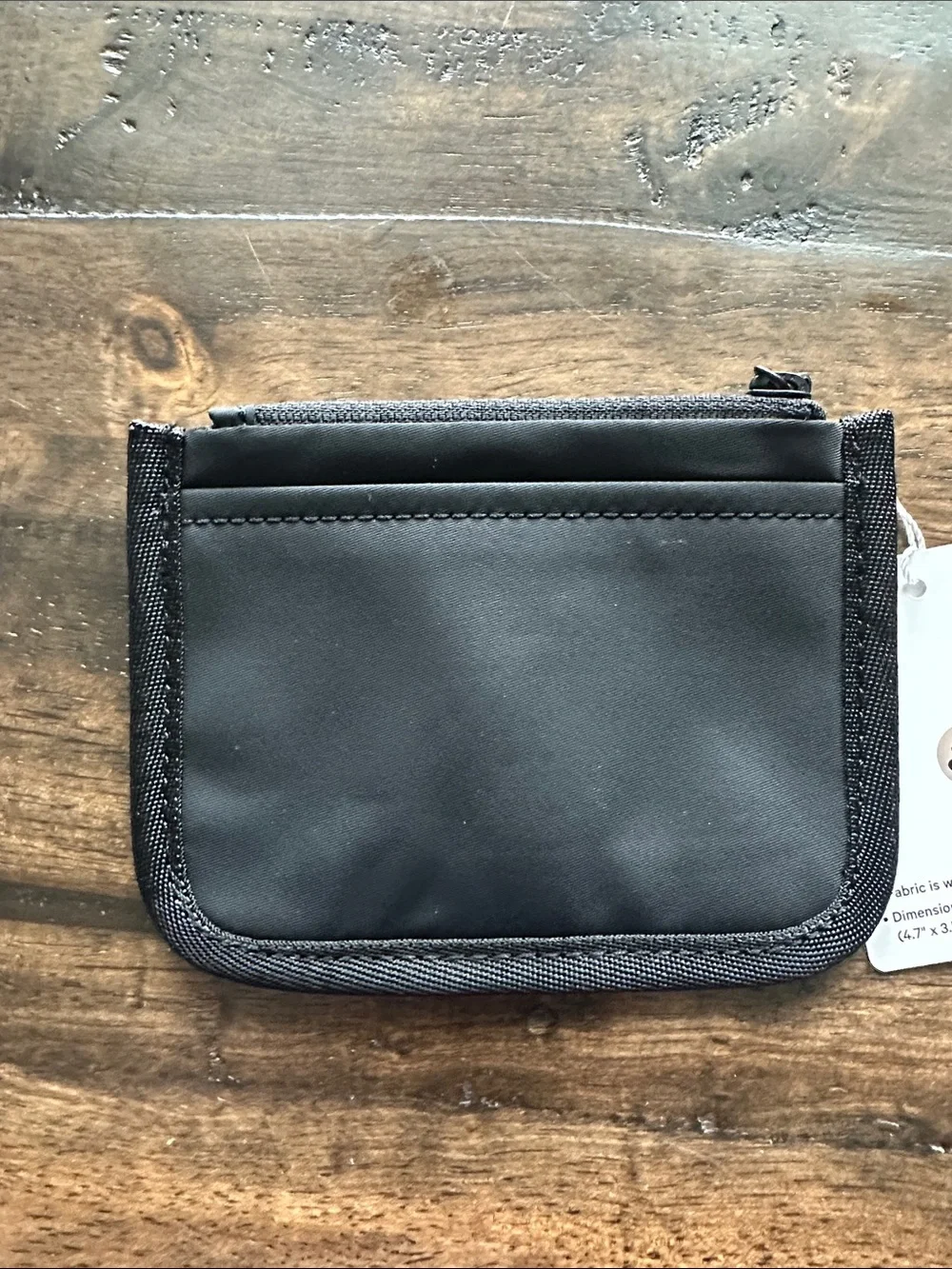 NWT Lululemon Black True Identity Card Case Top Zipper Credit Card Holder